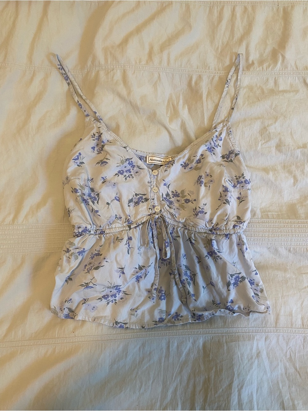Abercrombie & Fitch Blue Floral Babydoll top